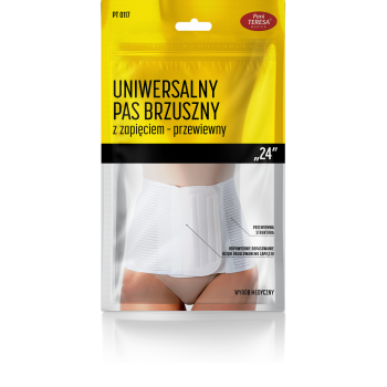 Uniwersalny pas brzuszny „24” z zapięciem – przewiewny pt 0117 1